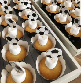 Cupcake wikkels voetbal