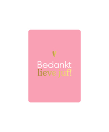 Mini kaartje A7 | Bedankt lieve juf!