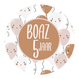 Traktatiestickers | Ballonnen | Met naam