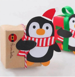 Lolliehouder/cadeaulabel | Pinguin