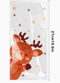 Traktatiezakje Kerst | Rendier 21 x 12 cm