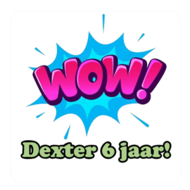 Traktatiestickers | POW-BOOM-ZAP-WOW | Met naam