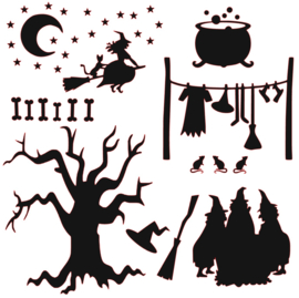 Raamsticker | Halloween heksen