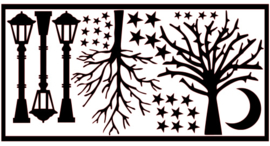 Aanvulset | Bomen, lantarenpalen, maan & sterren