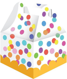 Traktatiedoosje | Confetti | 7.5 x 7.5 x 10 cm