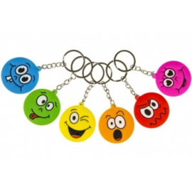 Sleutelhanger | Smiley kleur