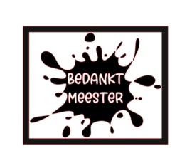 DIY sticker | Bedankt meester