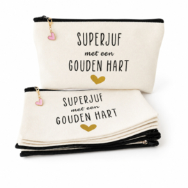Etui voor de Juf | Super Juf met een gouden hart