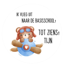 Sticker | Ik vlieg uit naar de basisschool!