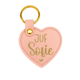 Sleutelhanger voor de juf met naam