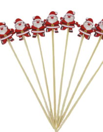 Traktatieprikkers | Kerstman | 10 stuks