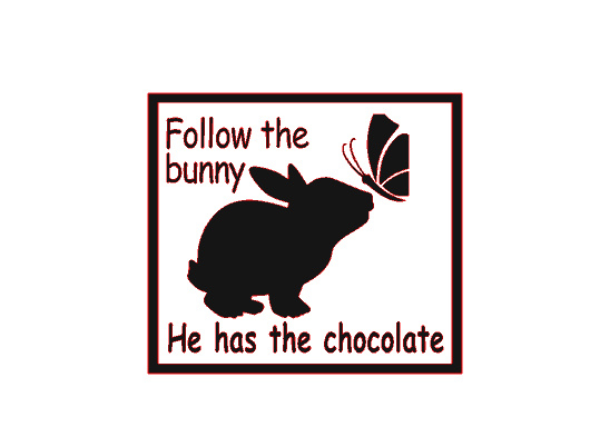 DIY sticker | Follow the bunny