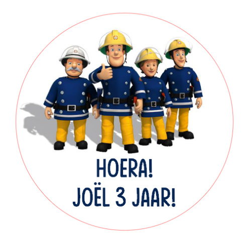 strottenhoofd breedte Rauw Sticker | Brandweerman Sam | Stickers | Gepersonaliseerd |  Zelftraktatiesmaken.nl