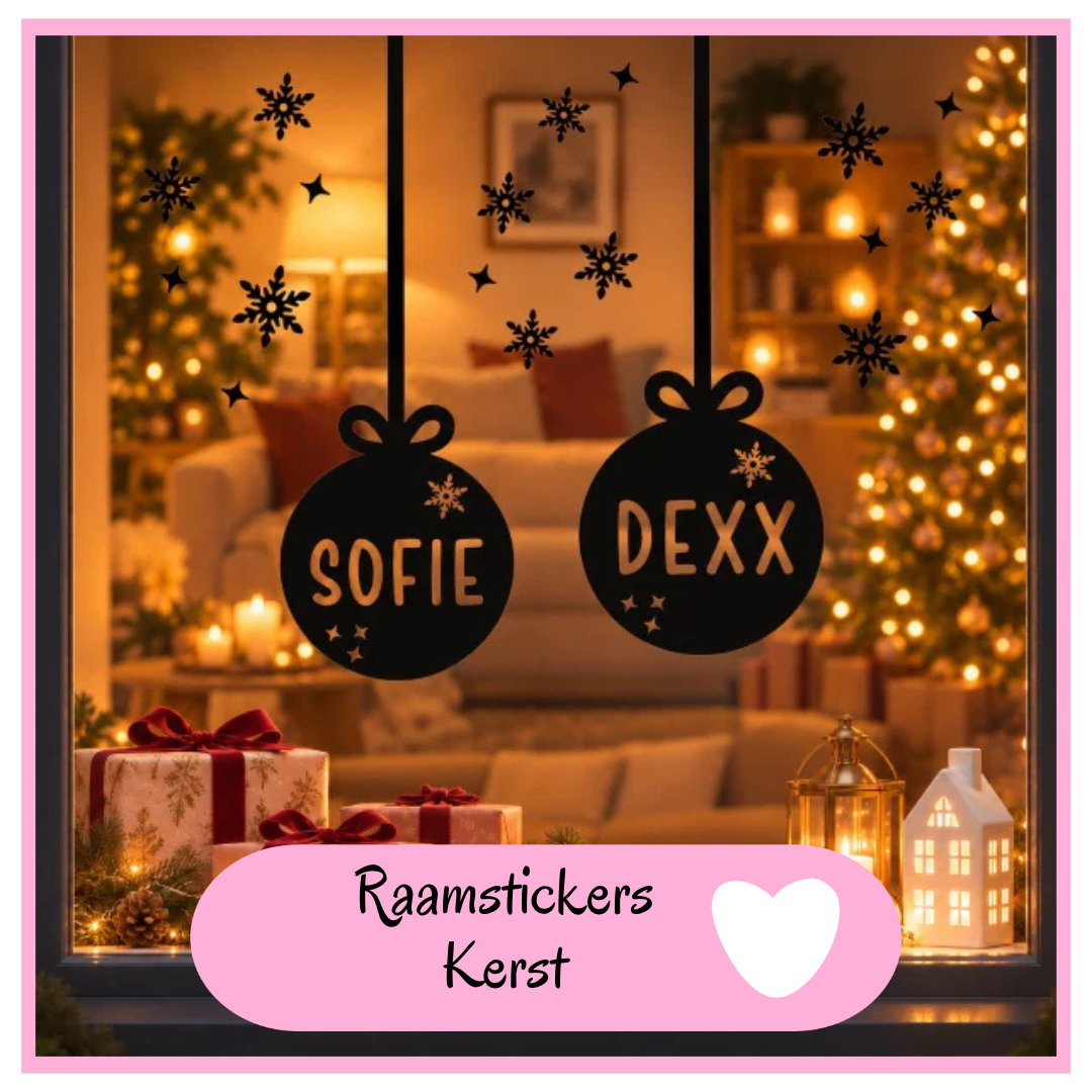Kerst raamstickers statische folie Zelftraktatiesmaken.nl