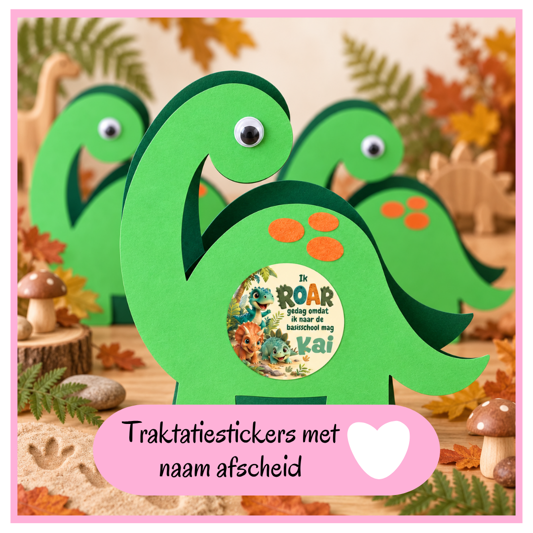 Traktatiesticker afscheid peuterspeelzaal kinderdagverblijf