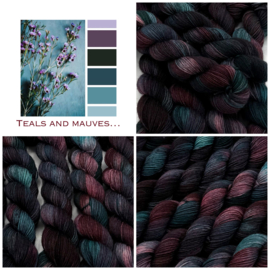 Teals and mauves