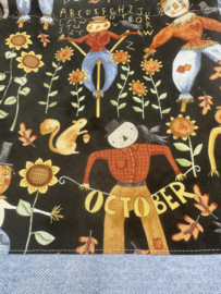 Herfst vogelverschrikker - lichtblauwe spijkerstof