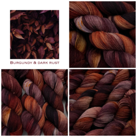 Burgundy & Dark rust