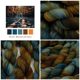 Rust, Brown & Teal