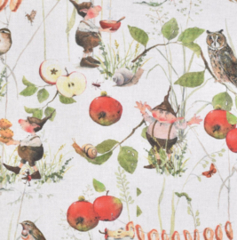 Beautiful autumn drawstring project bag - autumn gnome
