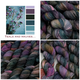 Teals and mauves...