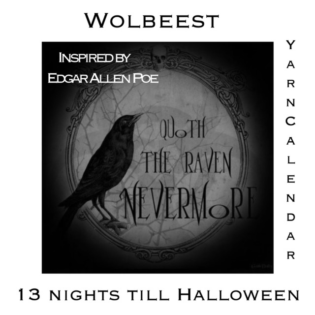 Edgar Allan Poe's 13 nights till Halloween Yarn Calendar - BFL versie
