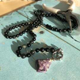 Zilver Obsidiaan  & Charoiet