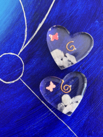 Hartje onder de Riem Rozenkwarts (geen glitter)