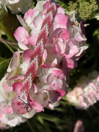 Roze & Wit geweven miyuki