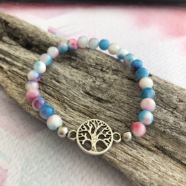 Holi Tree of Life (blauw-roze)