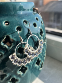 Hoepeltjes Blauw met Maansteen