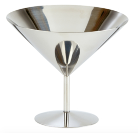 Martini glas RVS lage voet