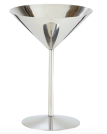 Martini glas RVS hoge voet