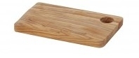Houten plank met gat