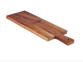 Langwerpige acacia plank met handvat