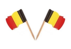 Vlagprikker België wapperend (20 doosjes)