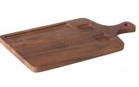 Steakplank met handvat incl. uitsparing acacia