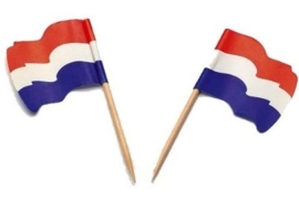 Vlagprikker Nederland wapperend (20 doosjes)