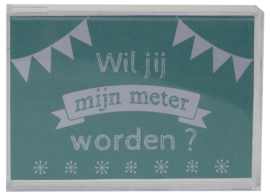 Plexi spaarpot *Wil jij mijn meter worden?*