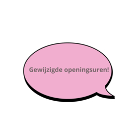 Gewijzigde openingsuren in onze winkel te Pelt!