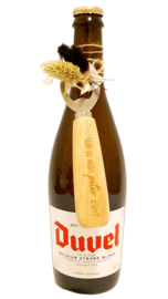 Fles Duvel met opener *Wil jij mijn peter zijn?*