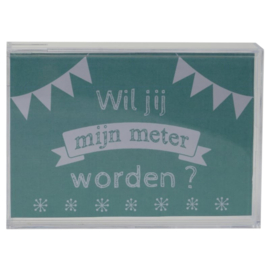 Plexi spaarpot *Wil jij mijn meter worden?*