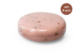 6x scrubzeep rond *Roze*