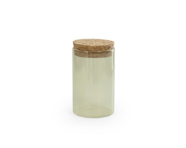 Potje glas met kurk *Groen*