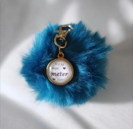 Sleutelhanger pompon *Wil jij mijn meter zijn?*