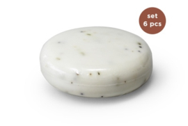 6x scrubzeep rond *Wit*