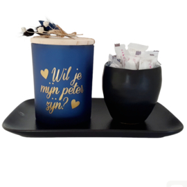 Plateautje *Wil je mijn peter zijn?*