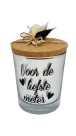 Geurkaars zilver *Voor de liefste meter*