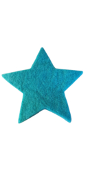 Vilt ster groot *Turquoise*