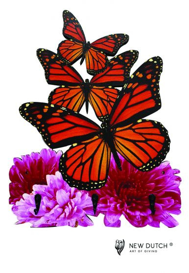 7022 Wildlife kapstok met vlinders